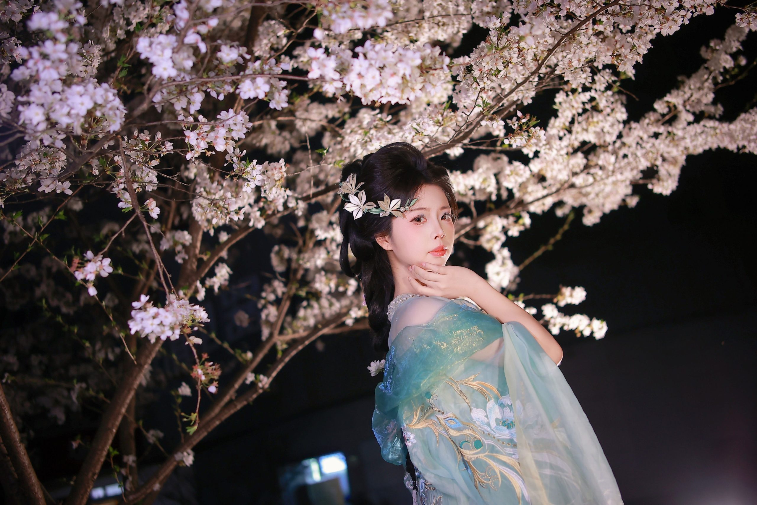 肥肥 – 《樱花与少女》[15P]-密资库